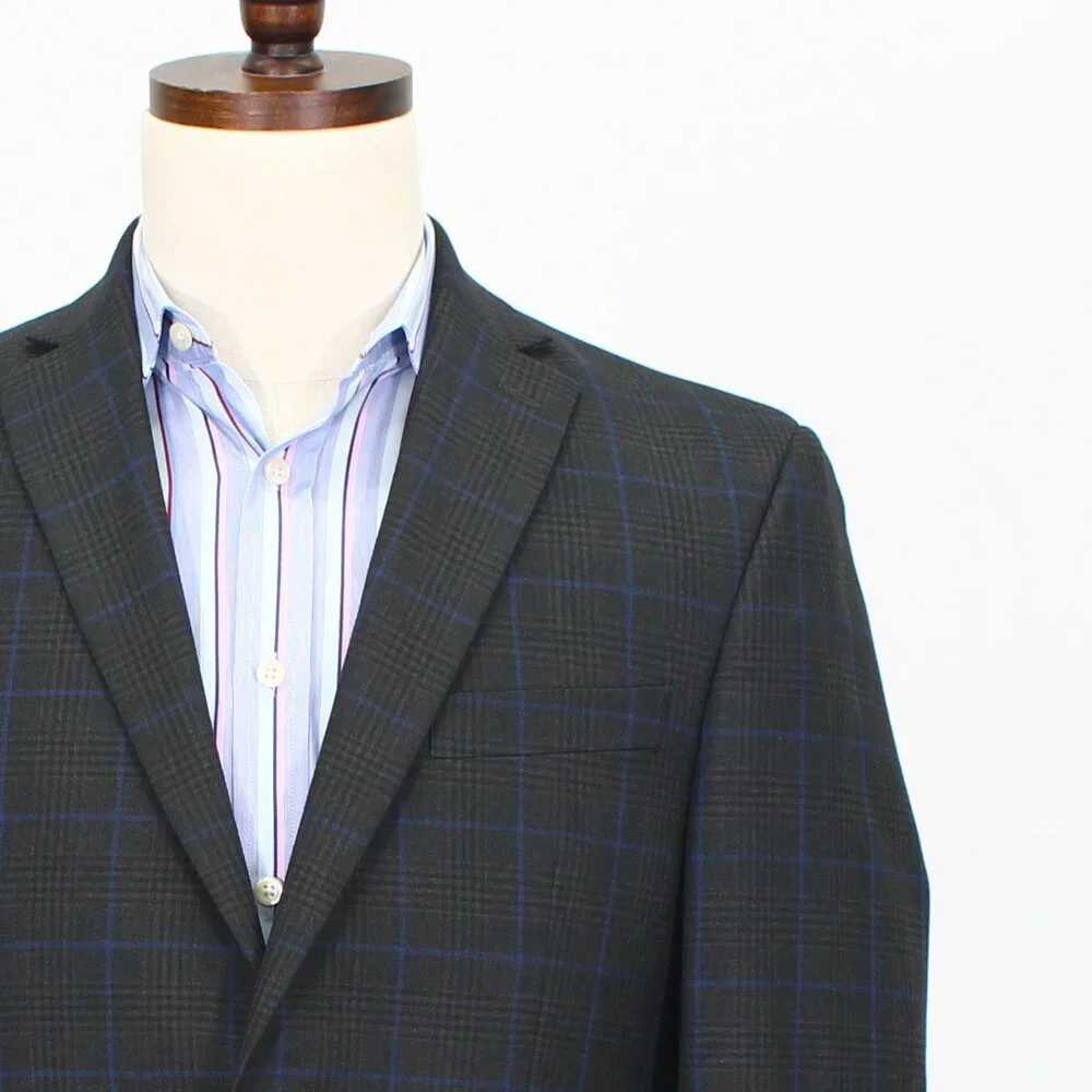 Michael Kors 38R Gray Check 2-Button Sport Coat Blazer Jacket T580